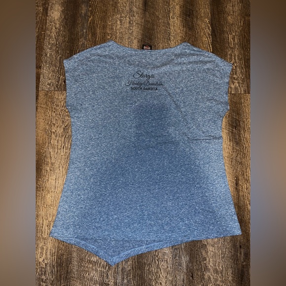 Womens Harley Davidson Large Shirt Embellished Blue Size Large - Picture 4 of 5